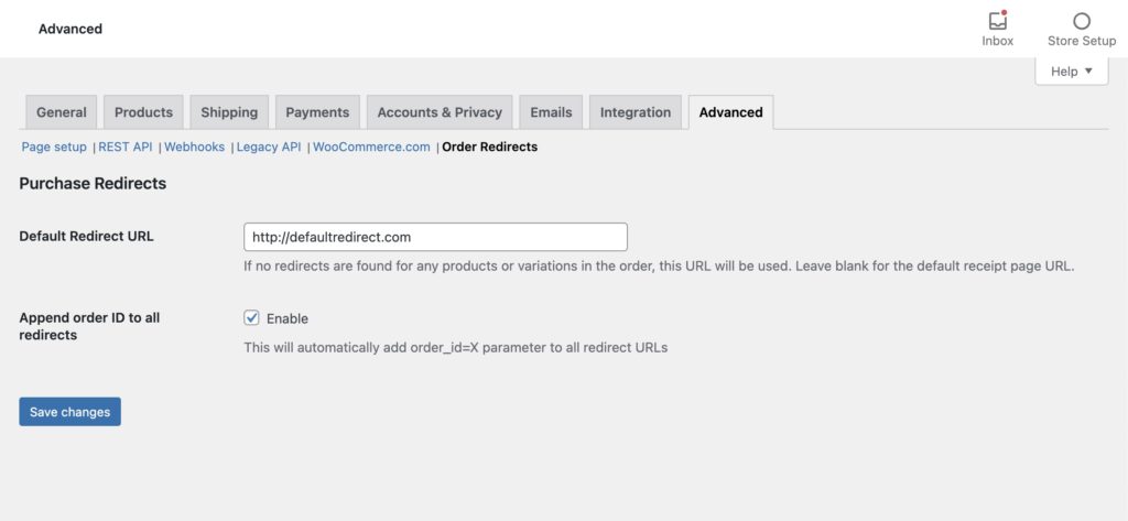 Global redirect URL