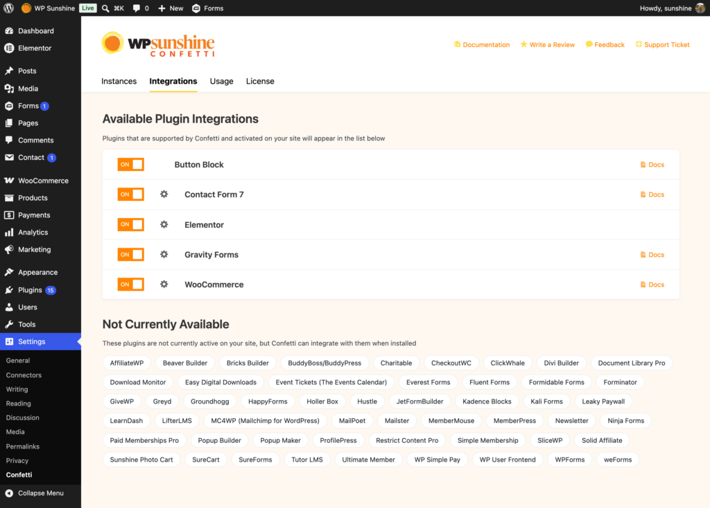 One-click plugin integrations