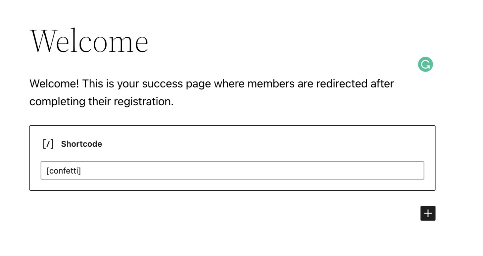 How to add confetti to Restrict Content Pro WP Sunshine