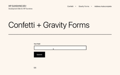 Confetti + Gravity Forms